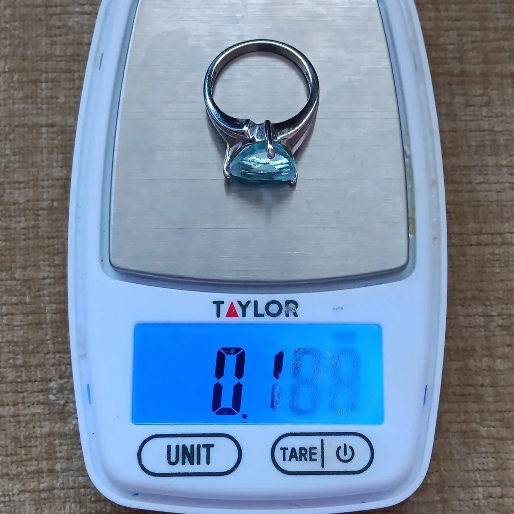 Synthetic Blue Silver Ring
